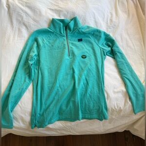 LL Bean 100% cotton peaks island quarter zip